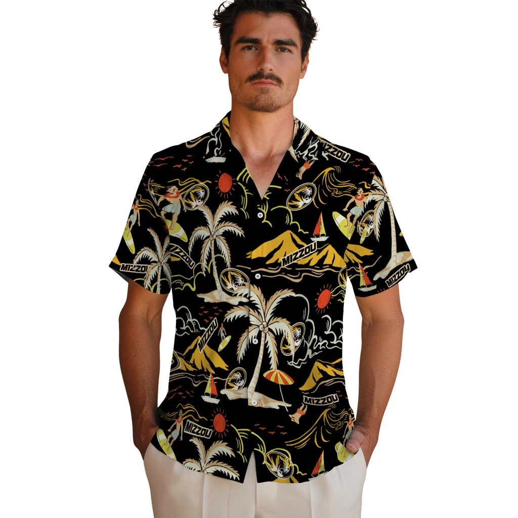 Missouri Tigers Hawaiian Shirt - Palm Tree Island | Hula Hawaiian Shirts