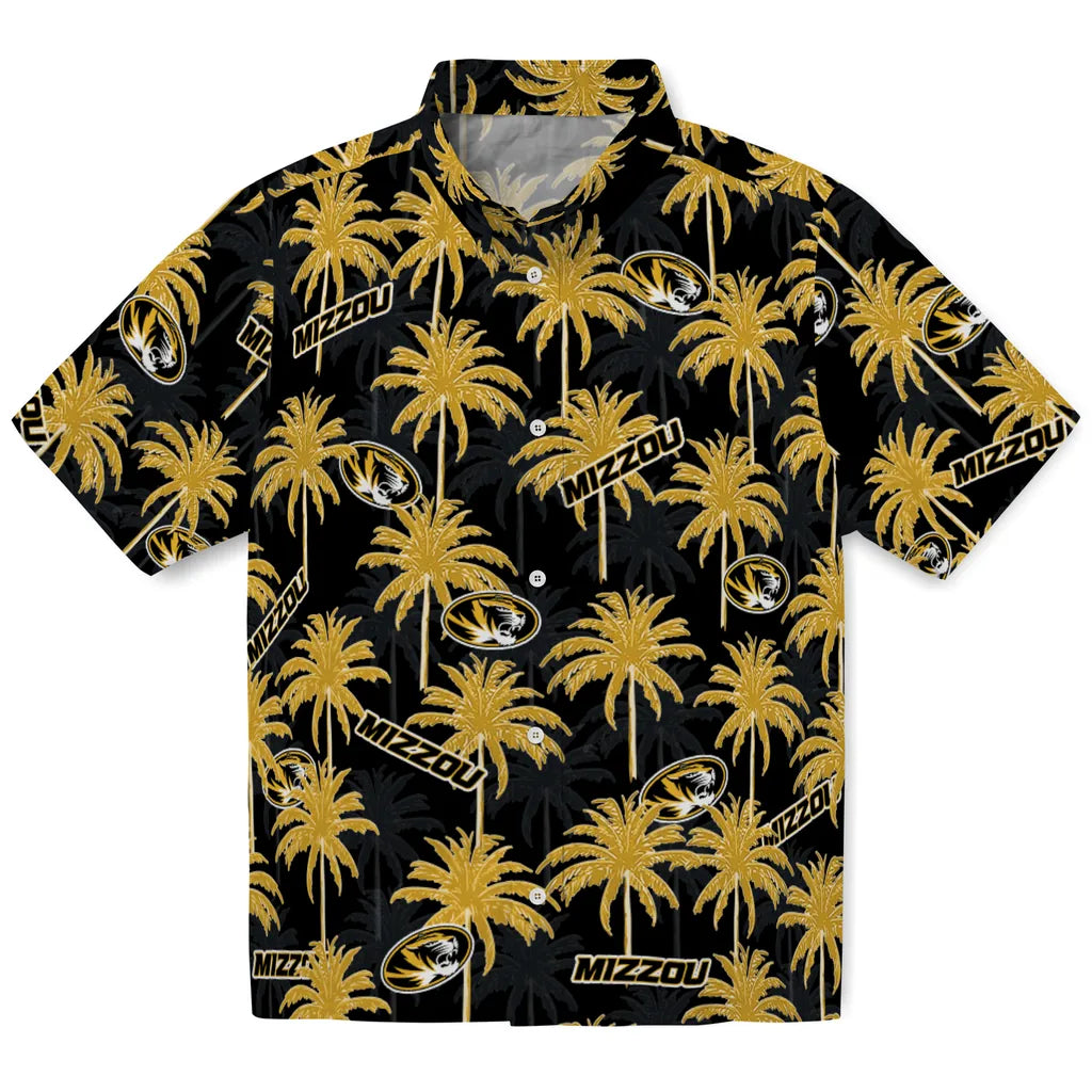Missouri Tigers Hawaiian Shirt - Palm Tree Motif | Hula Hawaiian Shirts