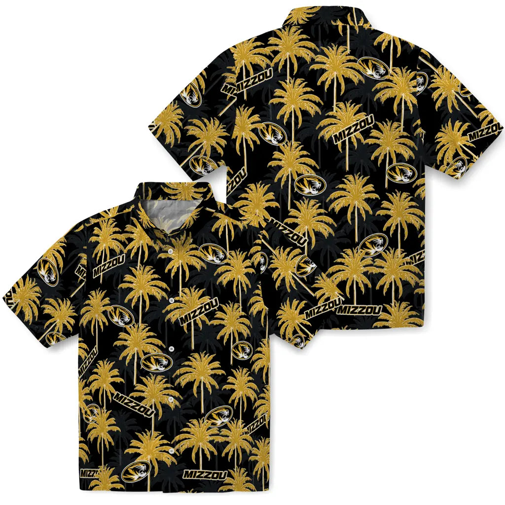 Missouri Tigers Hawaiian Shirt - Palm Tree Motif | Hula Hawaiian Shirts