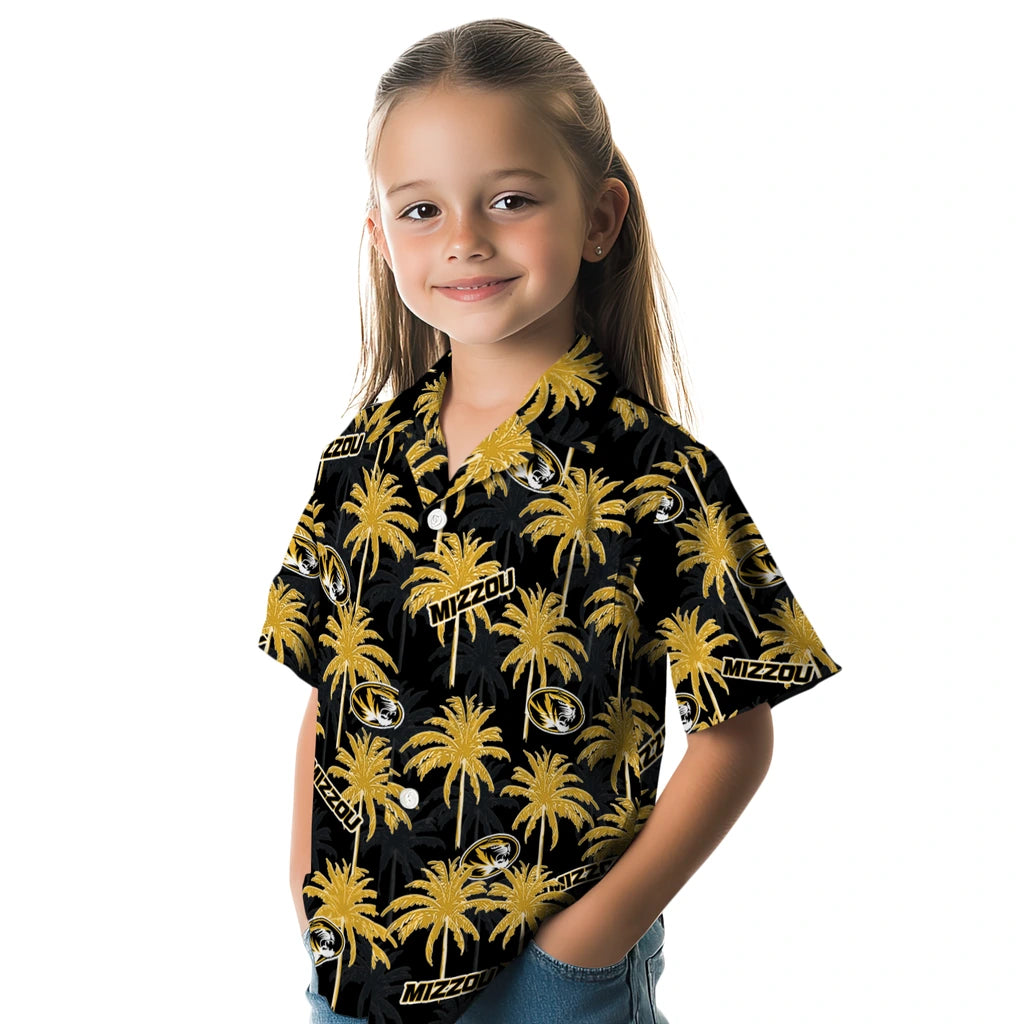 Missouri Tigers Hawaiian Shirt - Palm Tree Motif | Hula Hawaiian Shirts