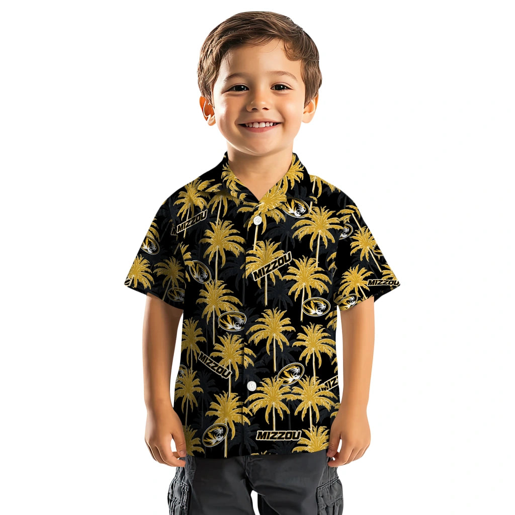 Missouri Tigers Hawaiian Shirt - Palm Tree Motif | Hula Hawaiian Shirts