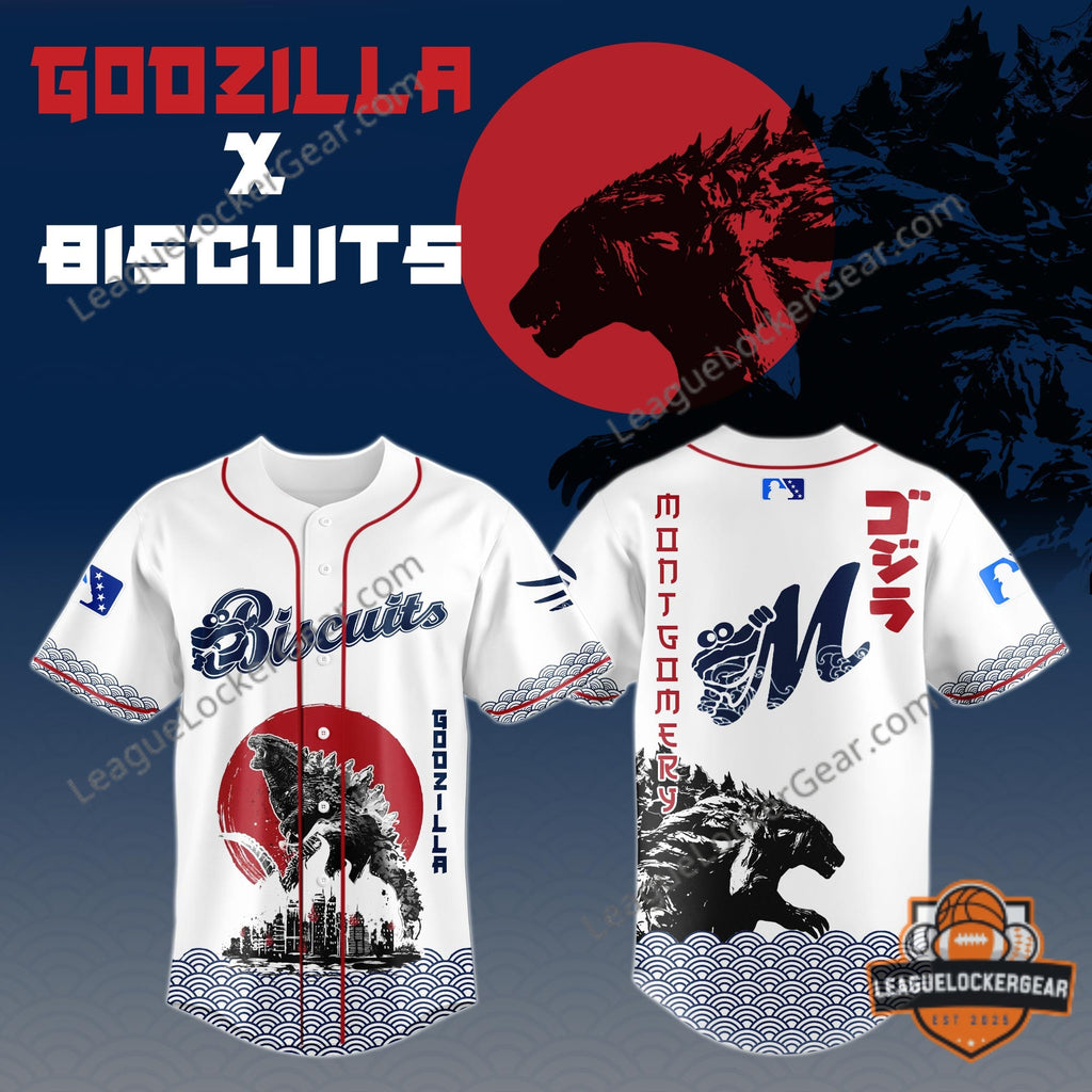 Montgomery Biscuits Godzilla King of the Monsters Baseball Jersey