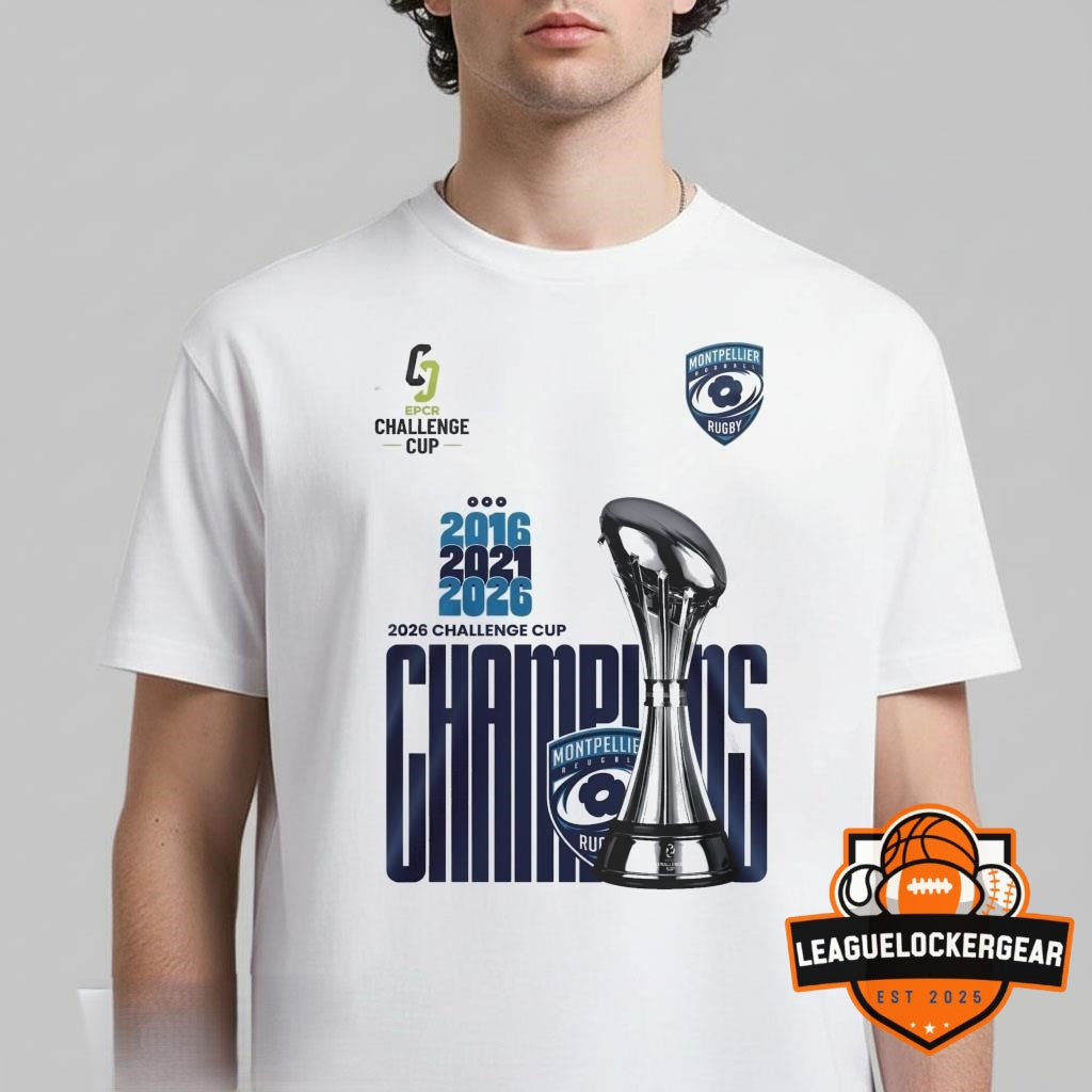 Montpellier Hérault Rugby EPCR Challenge Cup Champions T-Shirt - LeagueLockerGear