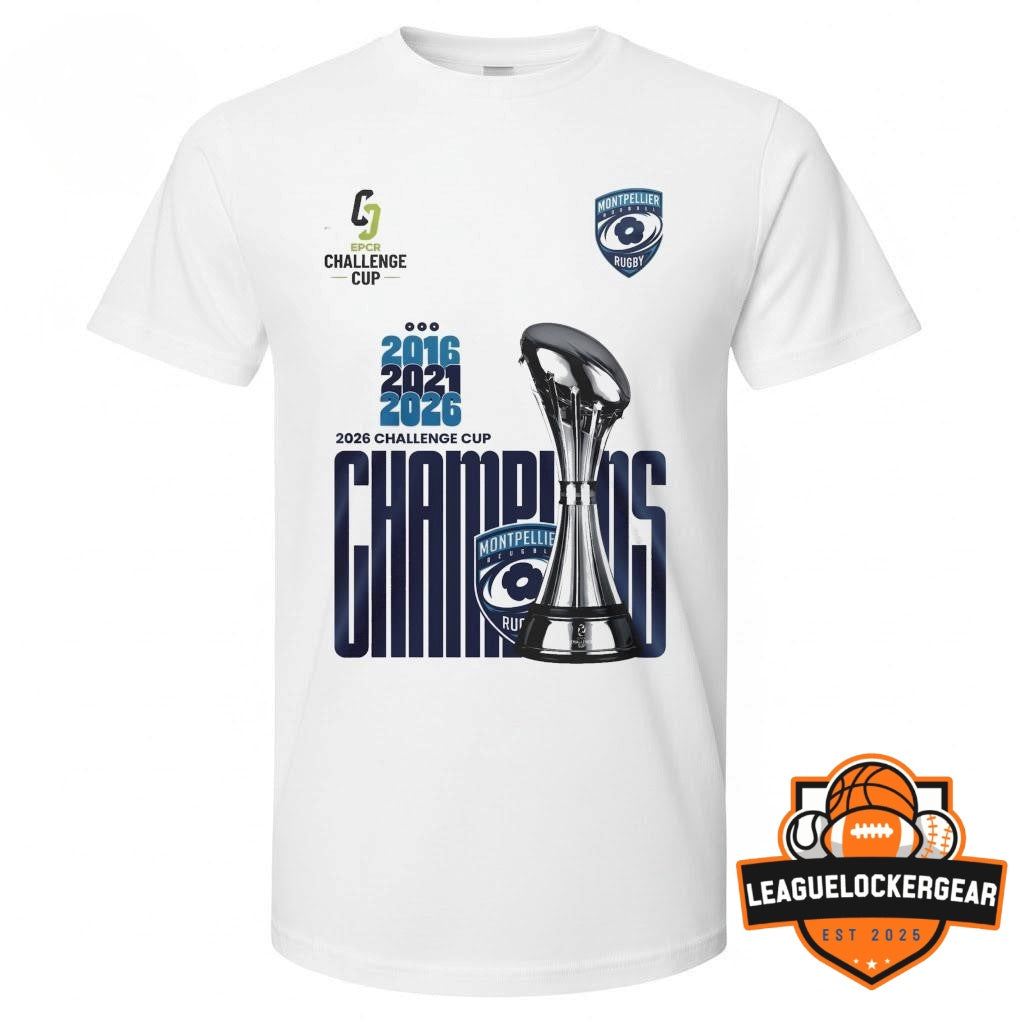 Montpellier Hérault Rugby EPCR Challenge Cup Champions T-Shirt - LeagueLockerGear
