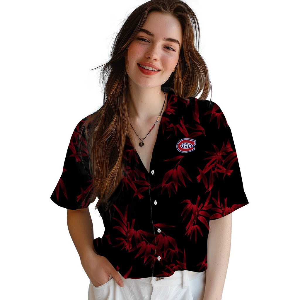 Montreal Canadiens Hawaiian Shirt - Bamboo Branches | Hula Hawaiian Shirts