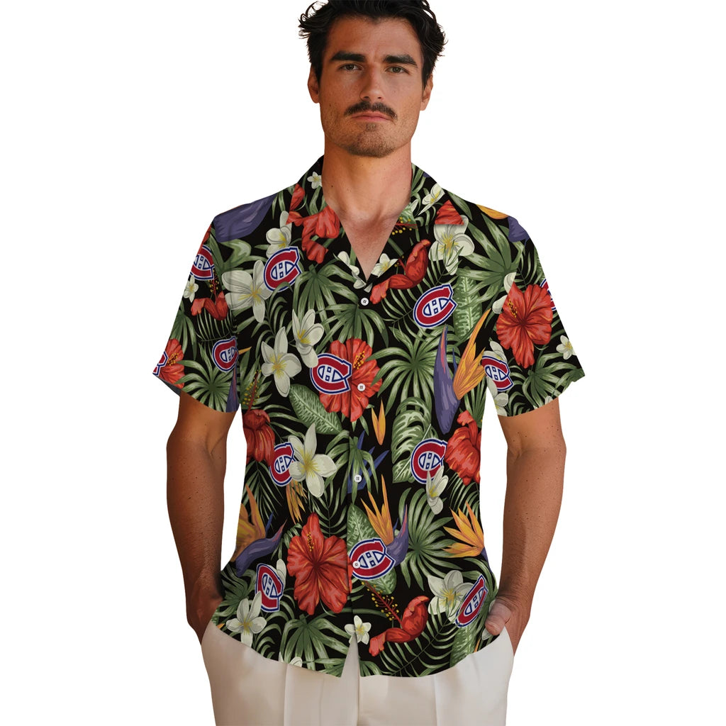 Montreal Canadiens Hawaiian Shirt - Hawaii Floral Hibiscus | Hula Hawaiian Shirts