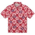 Montreal Canadiens Hawaiian Shirt - Hibiscus Cluster | Hula Hawaiian Shirts