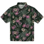 Montreal Canadiens Hawaiian Shirt - Hibiscus Leaves Pattern | Hula Hawaiian Shirts