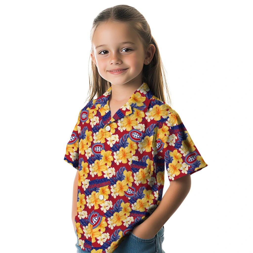 Montreal Canadiens Hawaiian Shirt - Hibiscus Tropics | Hula Hawaiian Shirts
