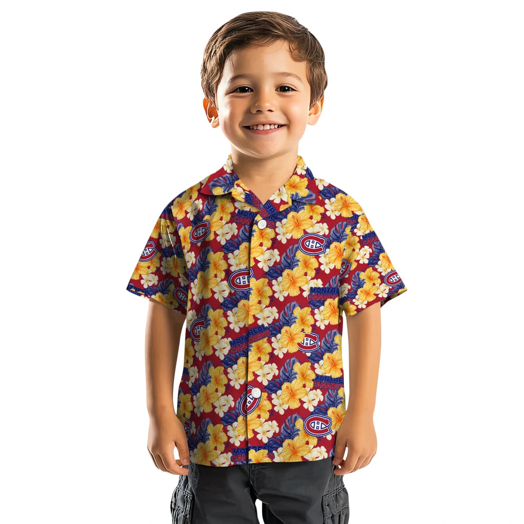 Montreal Canadiens Hawaiian Shirt - Hibiscus Tropics | Hula Hawaiian Shirts