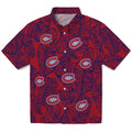 Montreal Canadiens Hawaiian Shirt - Leaf Outline | Hula Hawaiian Shirts