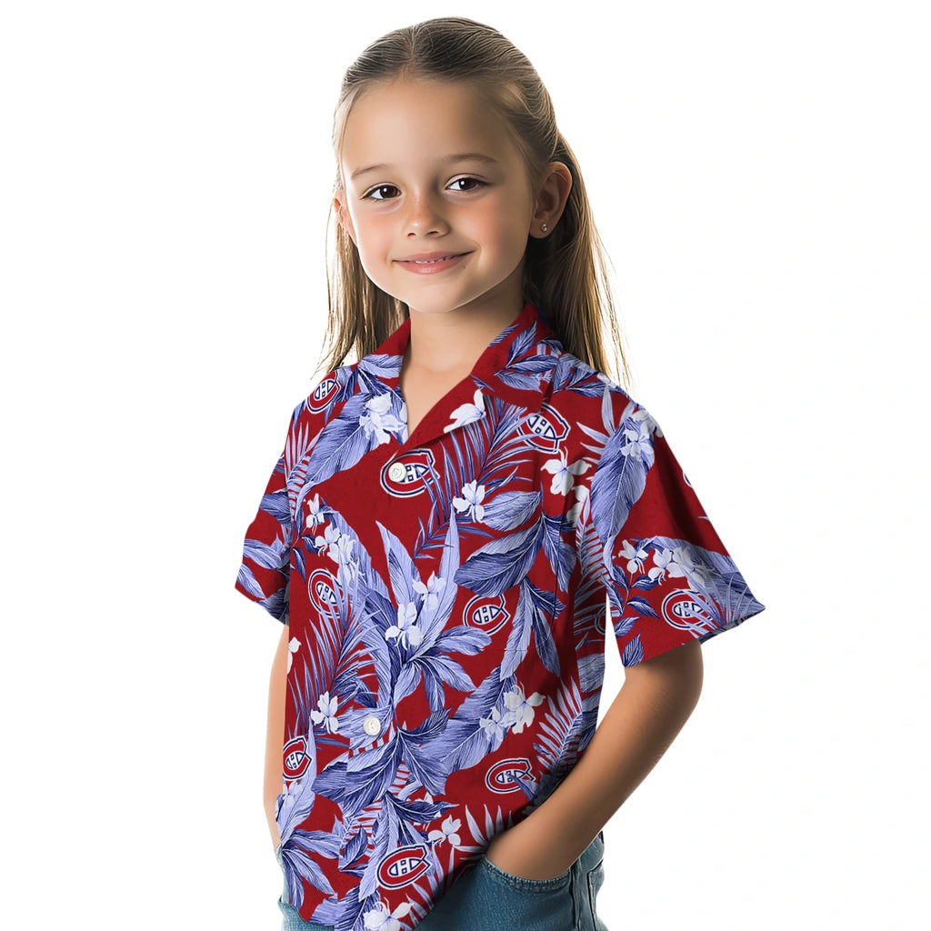 Montreal Canadiens Hawaiian Shirt - Palm Leaves | Hula Hawaiian Shirts
