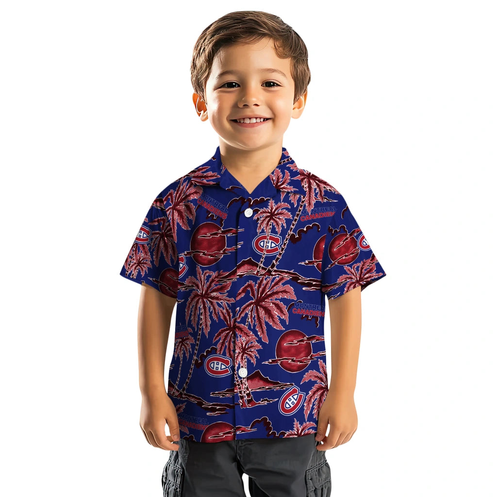 Montreal Canadiens Hawaiian Shirt - Palm Sunset | Hula Hawaiian Shirts