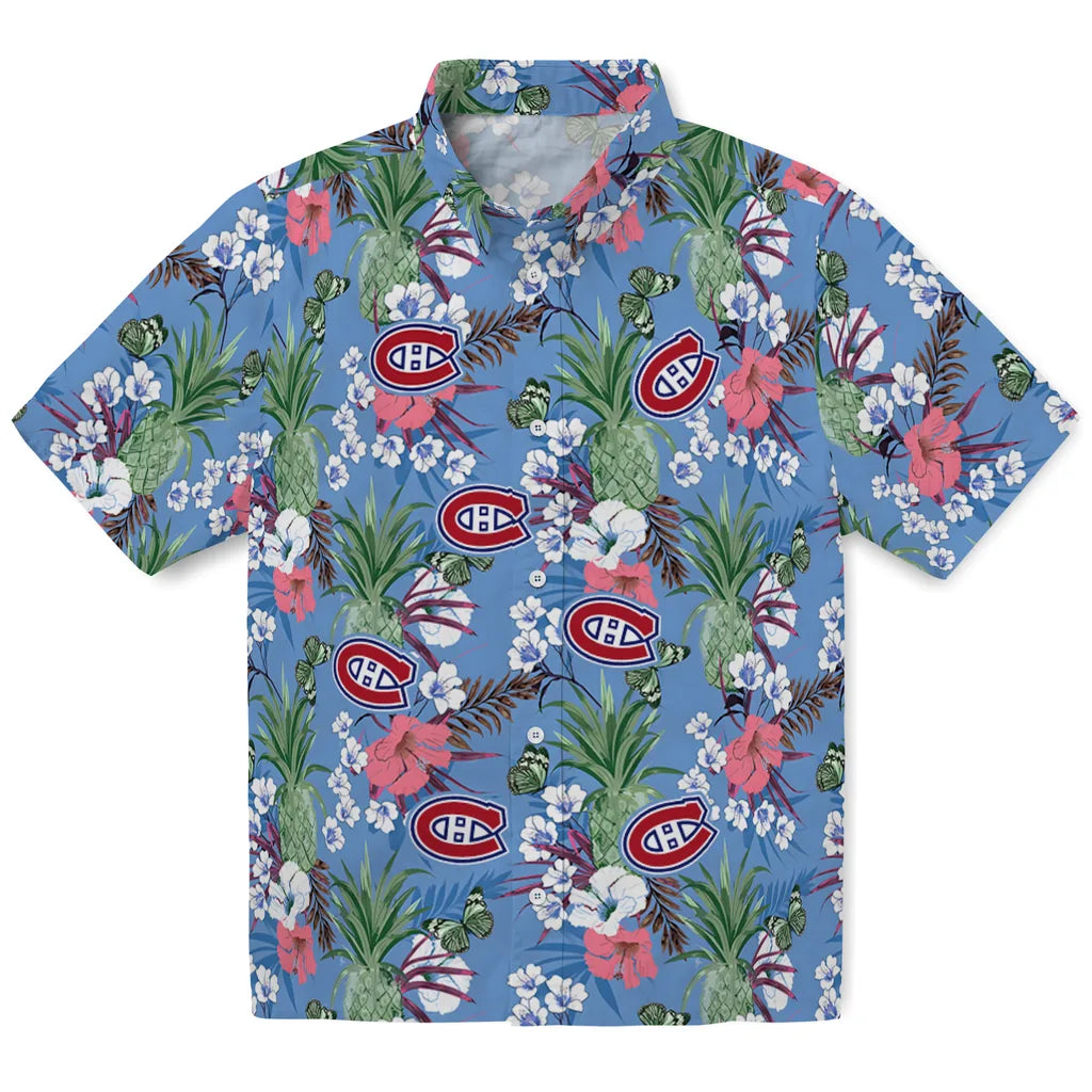Montreal Canadiens Hawaiian Shirt - Pineapple Bouquet | Hula Hawaiian Shirts
