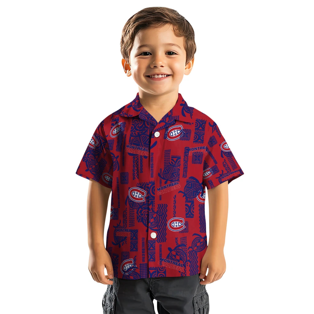 Montreal Canadiens Hawaiian Shirt - Turtle Lines | Hula Hawaiian Shirts