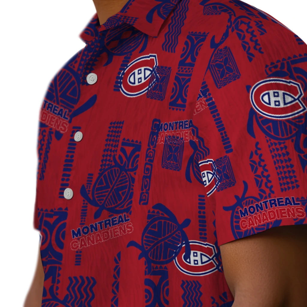 Montreal Canadiens Hawaiian Shirt - Turtle Lines | Hula Hawaiian Shirts