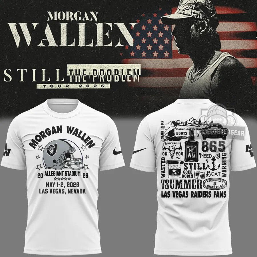 Morgan Wallen Las Vegas Raiders Still The Problem Tour 2026 T-Shirt - LeagueLockerGear