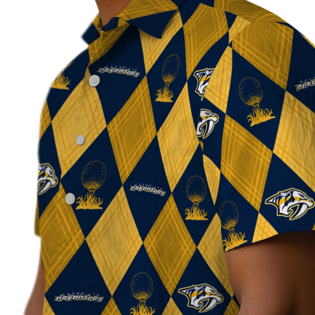 Nashville Predators Hawaiian Shirt - Golfing Plaid | Hula Hawaiian Shirts