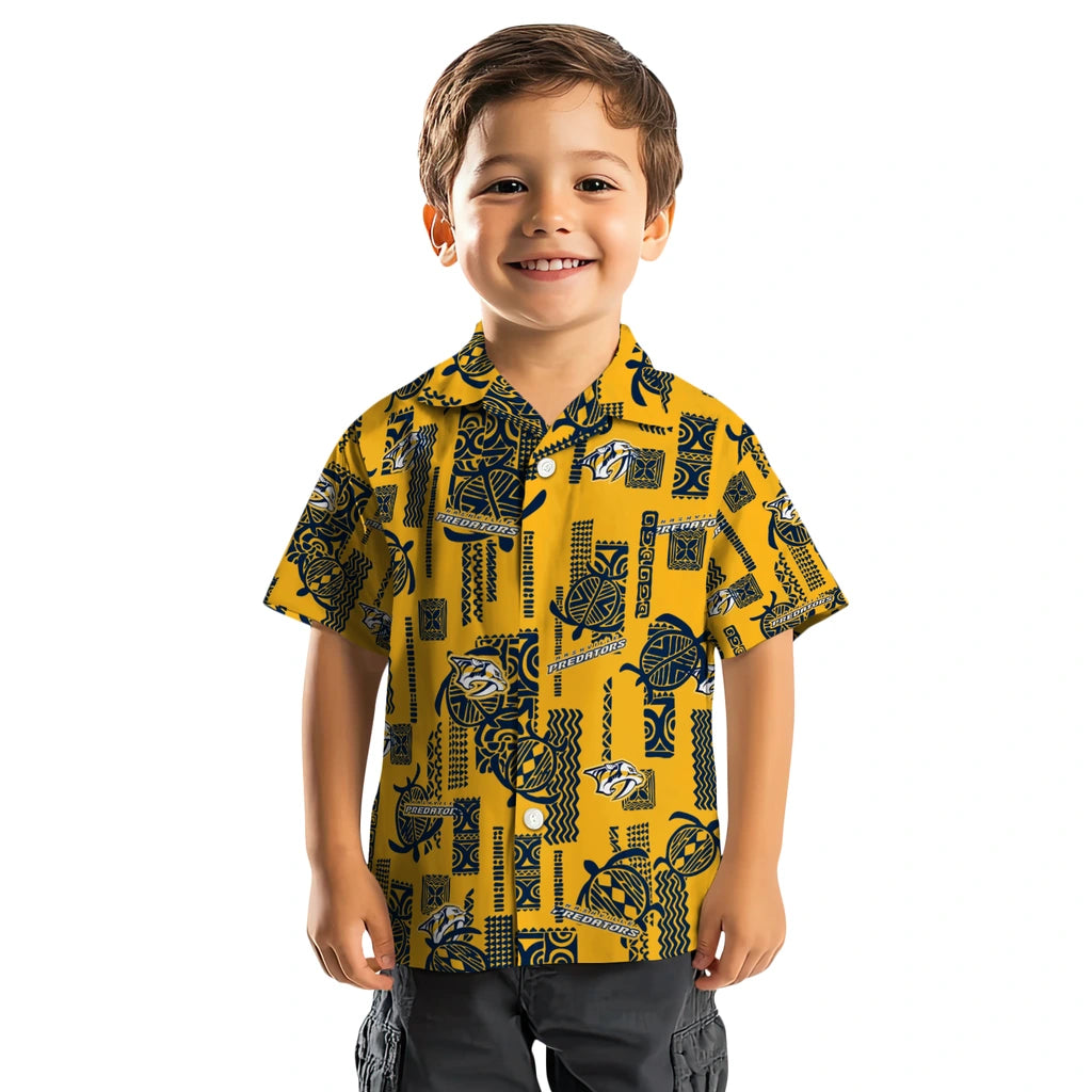 Nashville Predators Hawaiian Shirt - Turtle Lines | Hula Hawaiian Shirts
