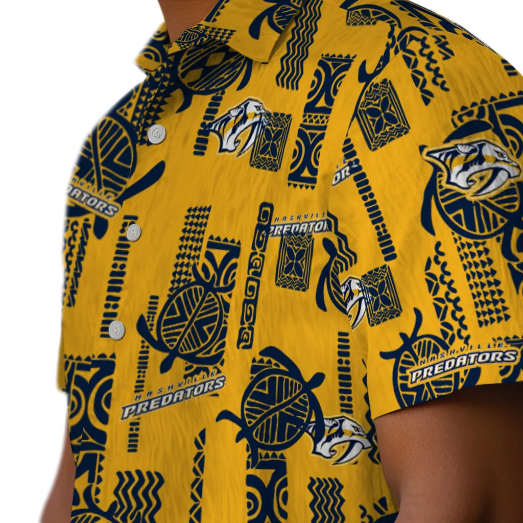 Nashville Predators Hawaiian Shirt - Turtle Lines | Hula Hawaiian Shirts