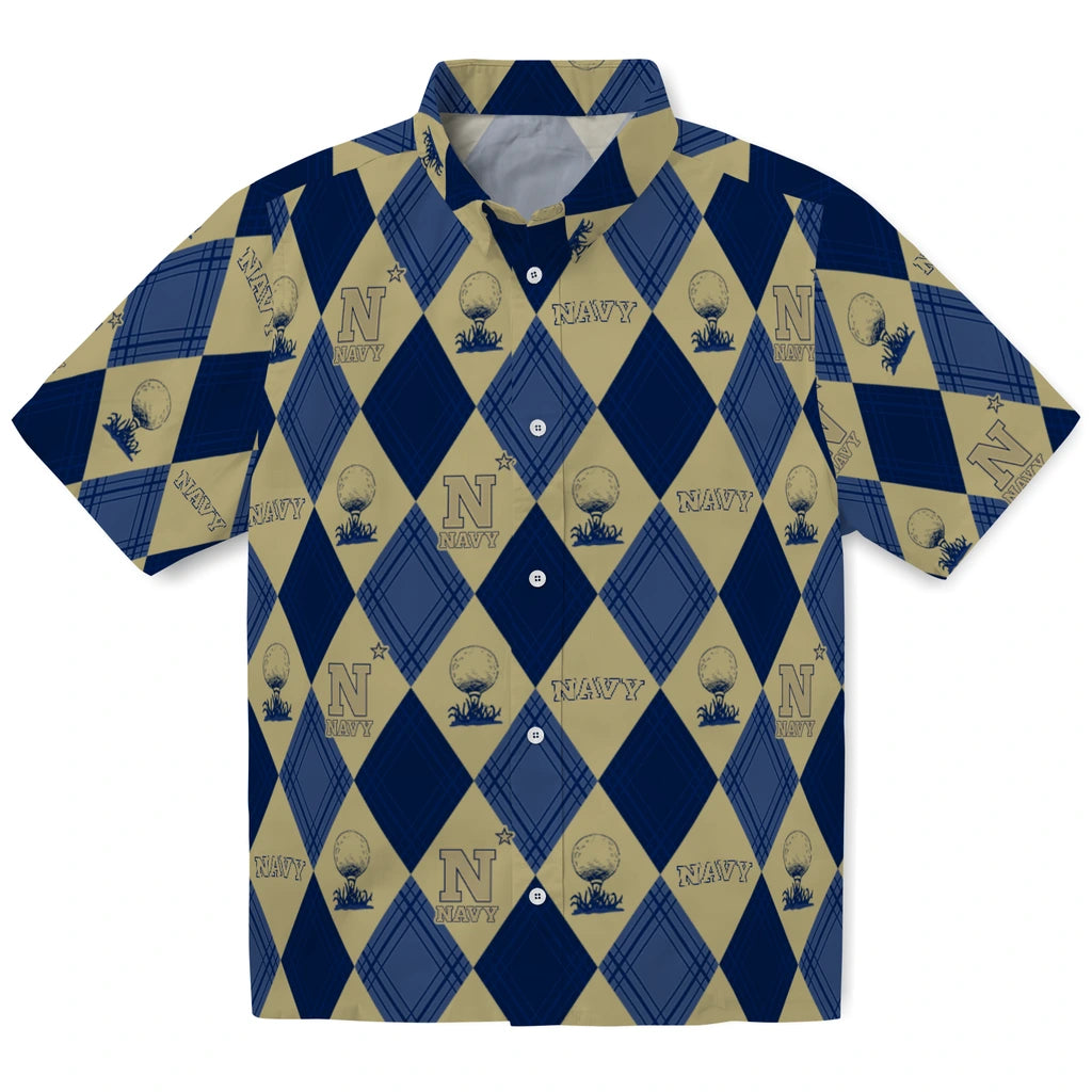 Navy Midshipmen Hawaiian Shirt - Golfing Plaid | Hula Hawaiian Shirts