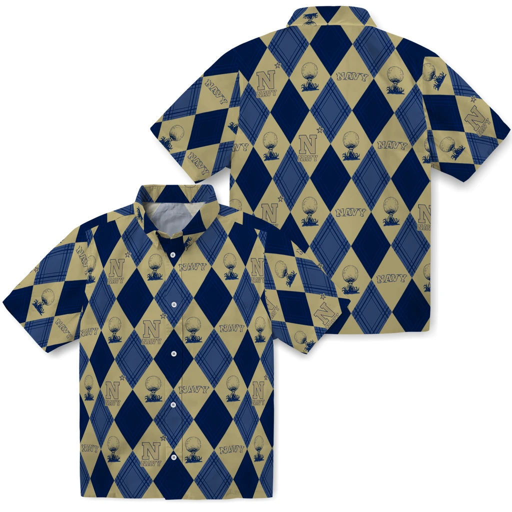 Navy Midshipmen Hawaiian Shirt - Golfing Plaid | Hula Hawaiian Shirts