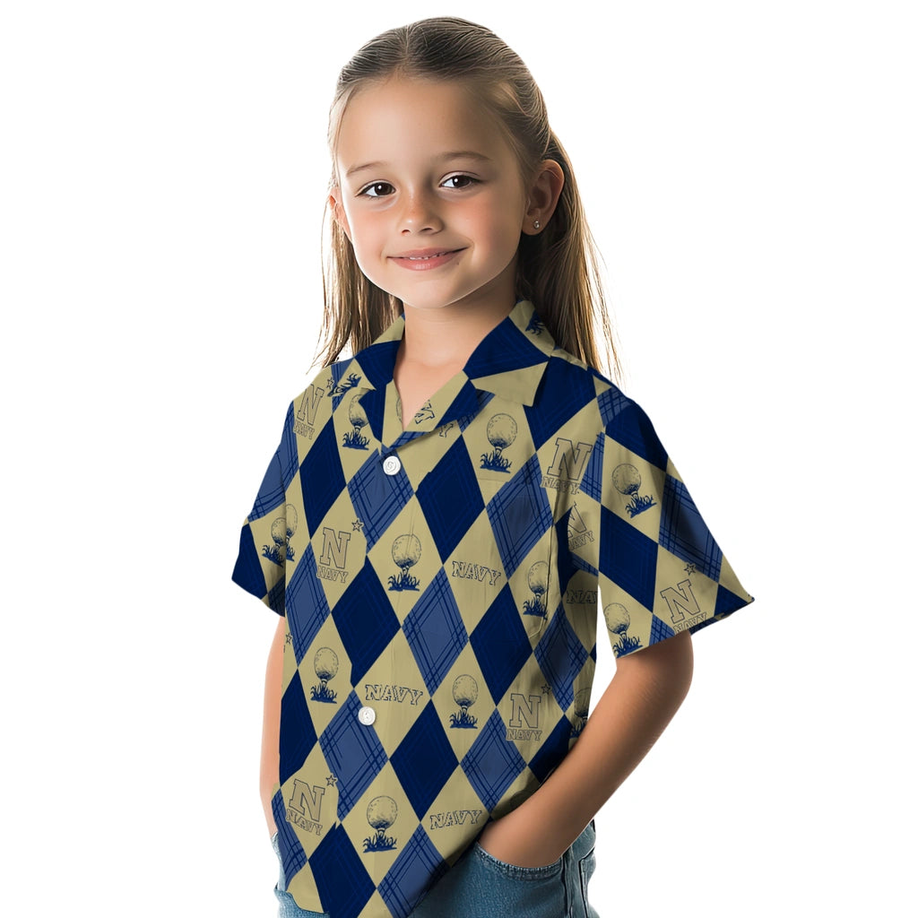 Navy Midshipmen Hawaiian Shirt - Golfing Plaid | Hula Hawaiian Shirts