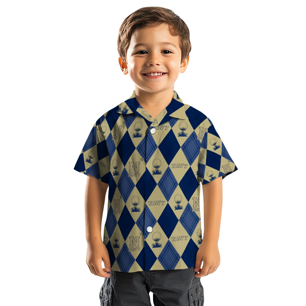 Navy Midshipmen Hawaiian Shirt - Golfing Plaid | Hula Hawaiian Shirts