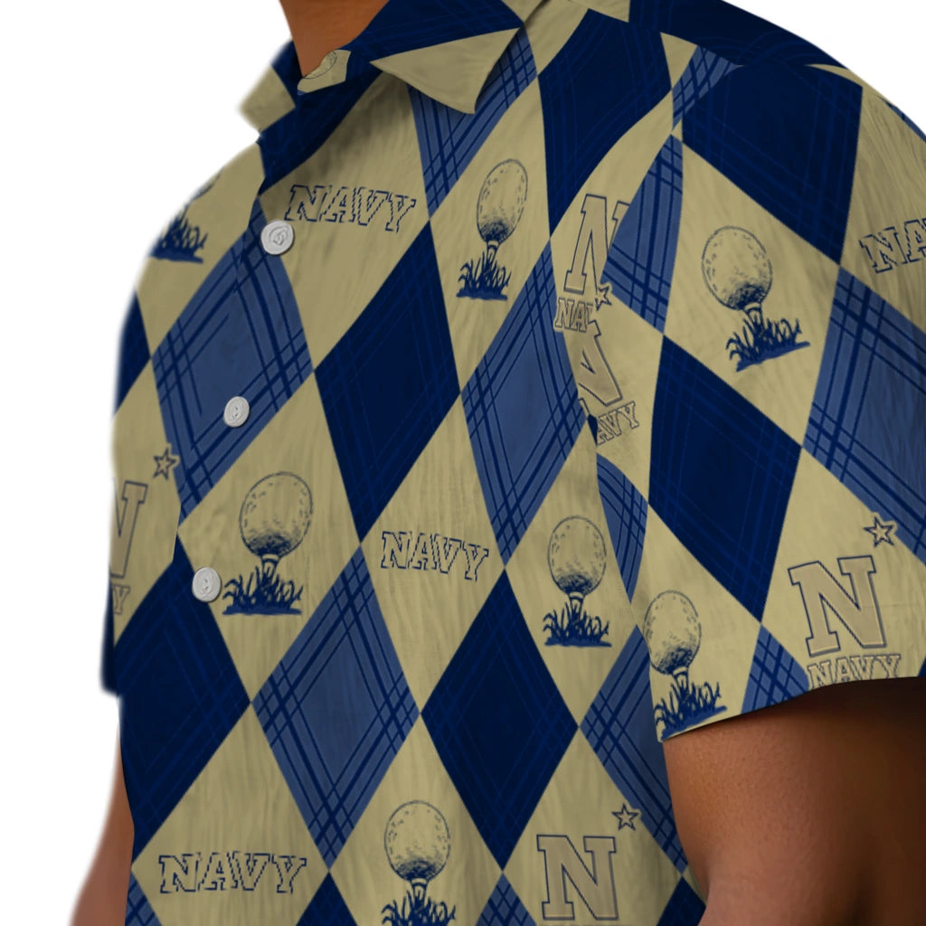 Navy Midshipmen Hawaiian Shirt - Golfing Plaid | Hula Hawaiian Shirts