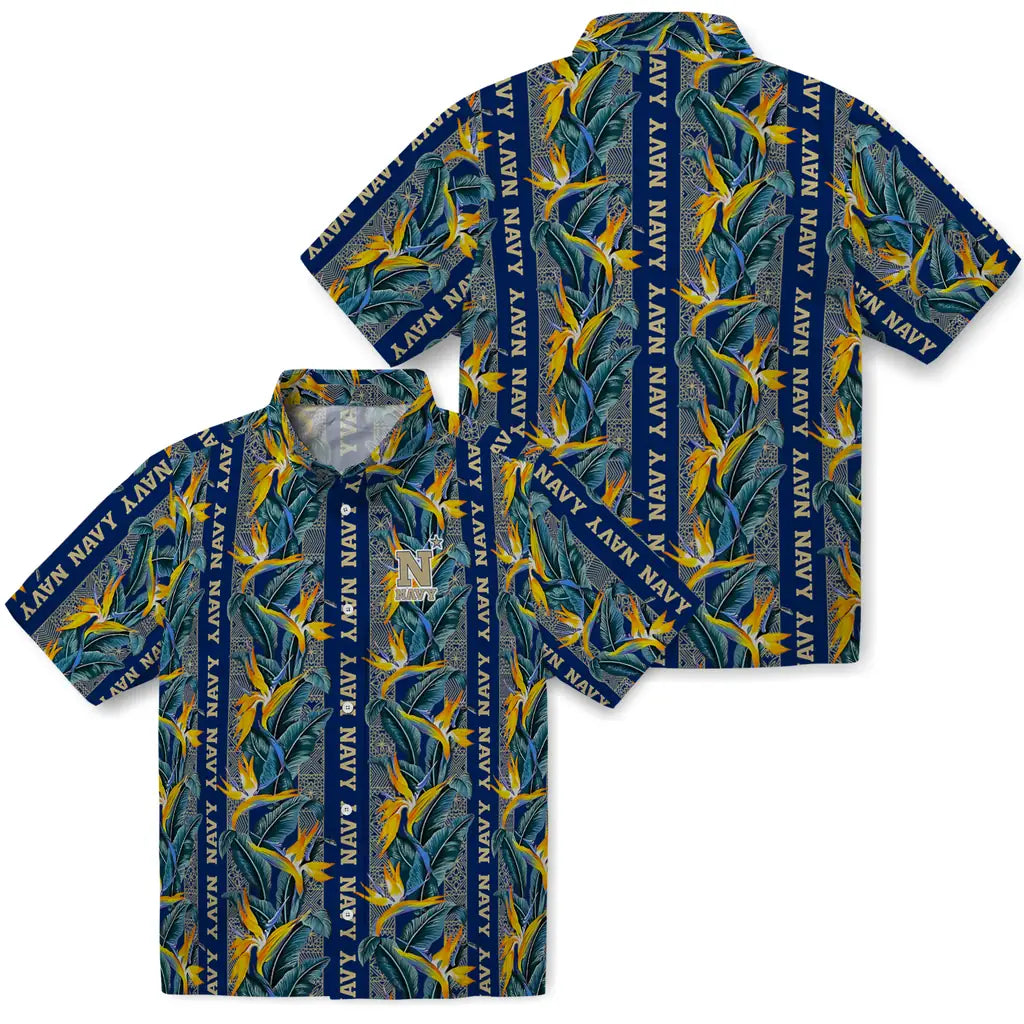 Navy Midshipmen Hawaiian Shirt - Paradise Vines | Hula Hawaiian Shirts
