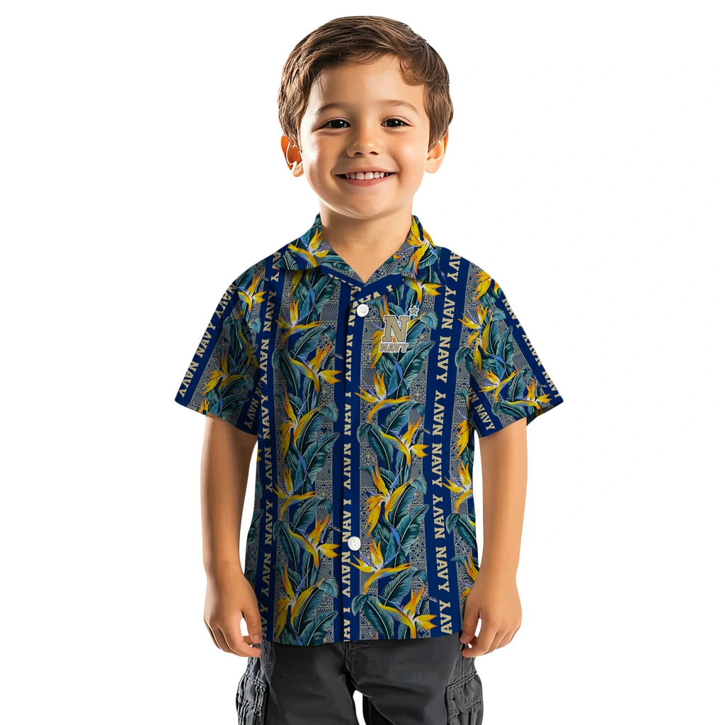 Navy Midshipmen Hawaiian Shirt - Paradise Vines | Hula Hawaiian Shirts