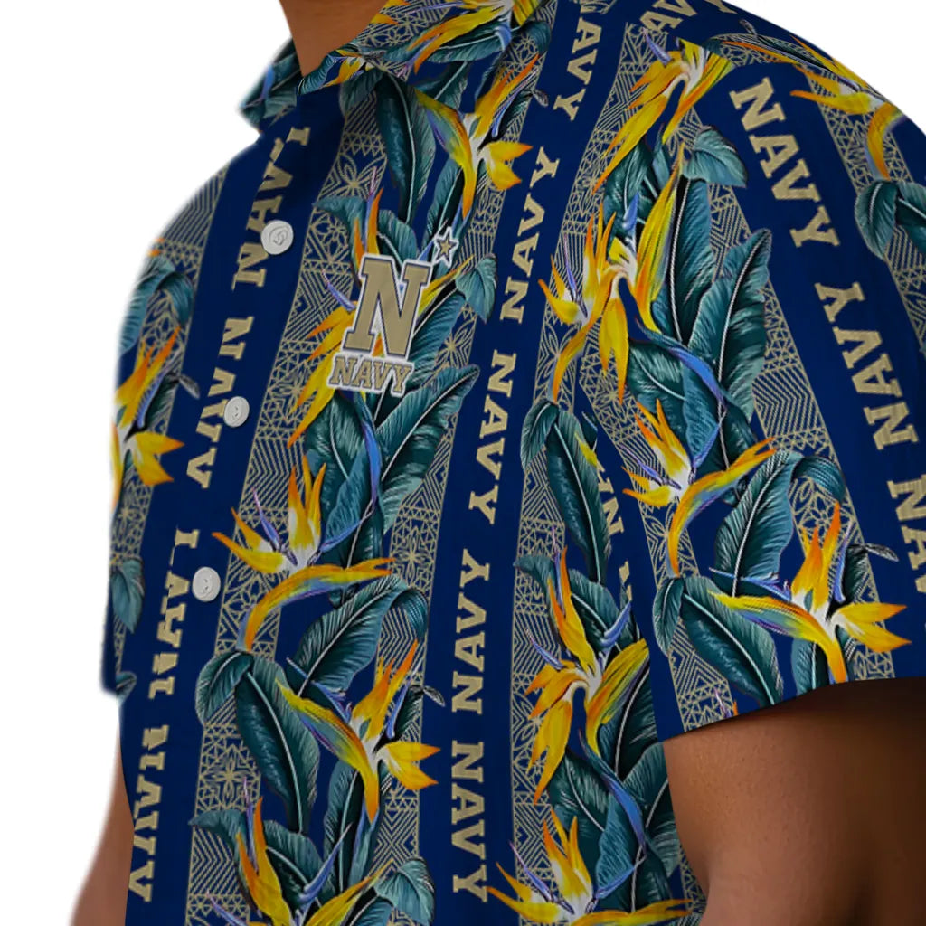 Navy Midshipmen Hawaiian Shirt - Paradise Vines | Hula Hawaiian Shirts