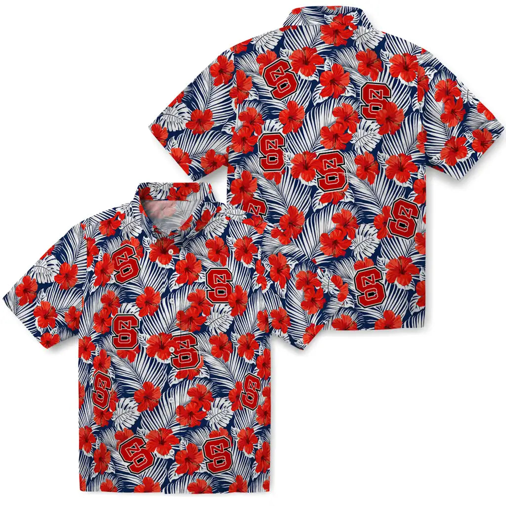 NC State Wolfpack Hawaiian Shirt - Hibiscus Fiesta | Hula Hawaiian Shirts