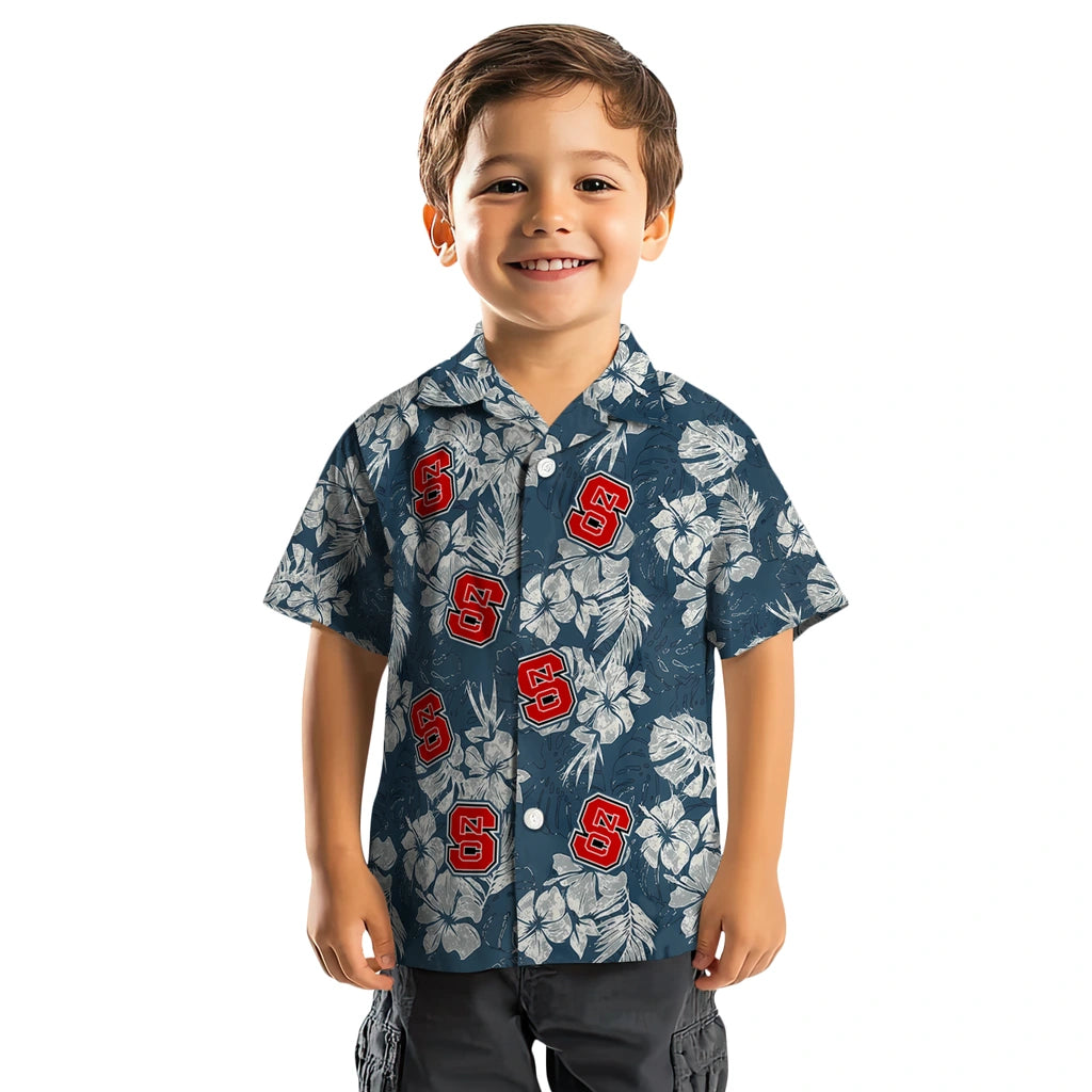 NC State Wolfpack Hawaiian Shirt - Hibiscus Flowers | Hula Hawaiian Shirts