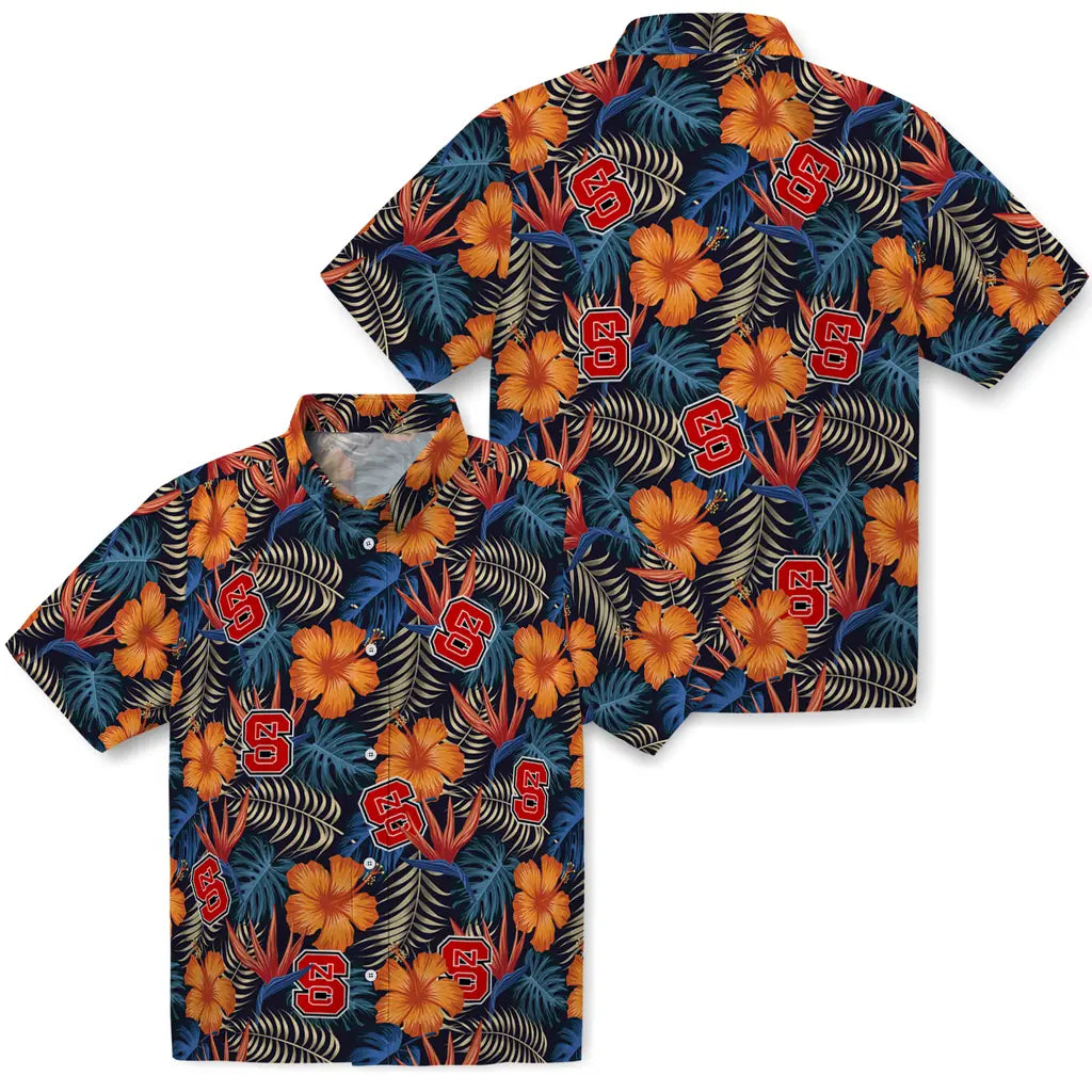 NC State Wolfpack Hawaiian Shirt - Hibiscus Foliage | Hula Hawaiian Shirts