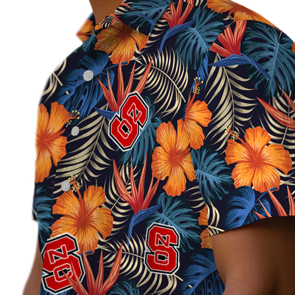 NC State Wolfpack Hawaiian Shirt - Hibiscus Foliage | Hula Hawaiian Shirts