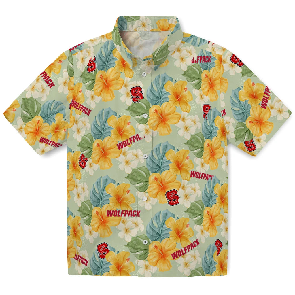 NC State Wolfpack Hawaiian Shirt - Hibiscus Mood | Hula Hawaiian Shirts