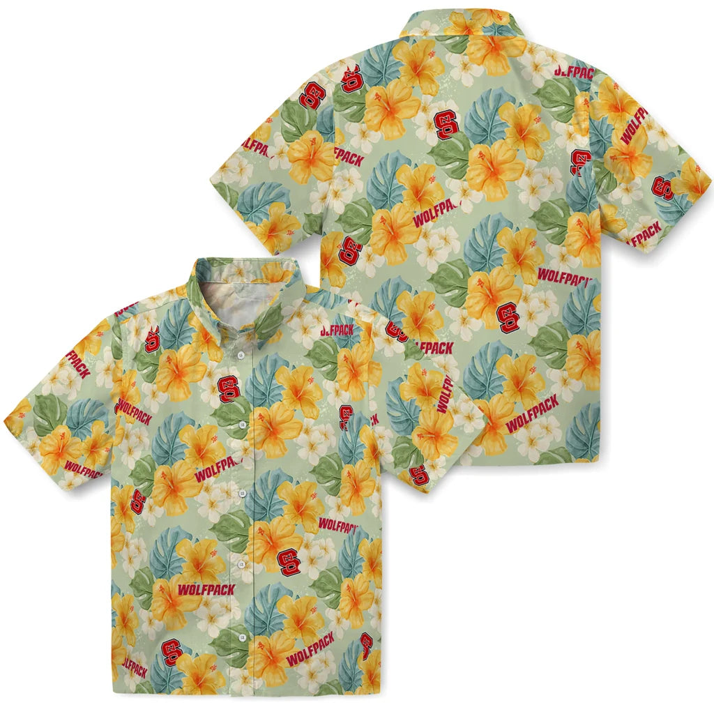 NC State Wolfpack Hawaiian Shirt - Hibiscus Mood | Hula Hawaiian Shirts