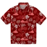 NC State Wolfpack Hawaiian Shirt - Palm And Clouds | Hula Hawaiian Shirts