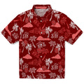 NC State Wolfpack Hawaiian Shirt - Palm And Clouds | Hula Hawaiian Shirts