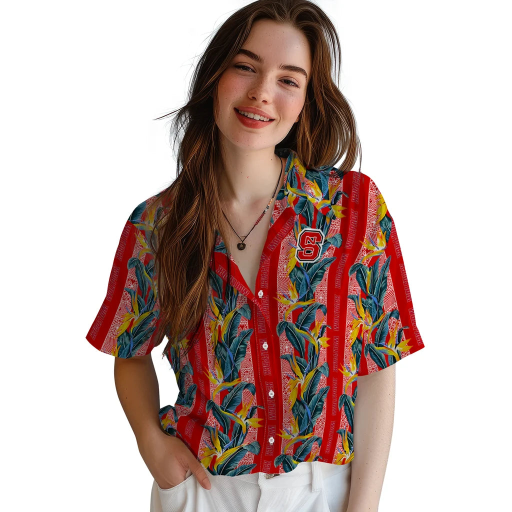 NC State Wolfpack Hawaiian Shirt - Paradise Vines | Hula Hawaiian Shirts