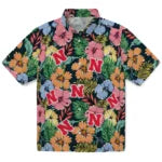 Nebraska Cornhuskers Hawaiian Shirt - Brilliant Hibiscus Garden | Hula Hawaiian Shirts