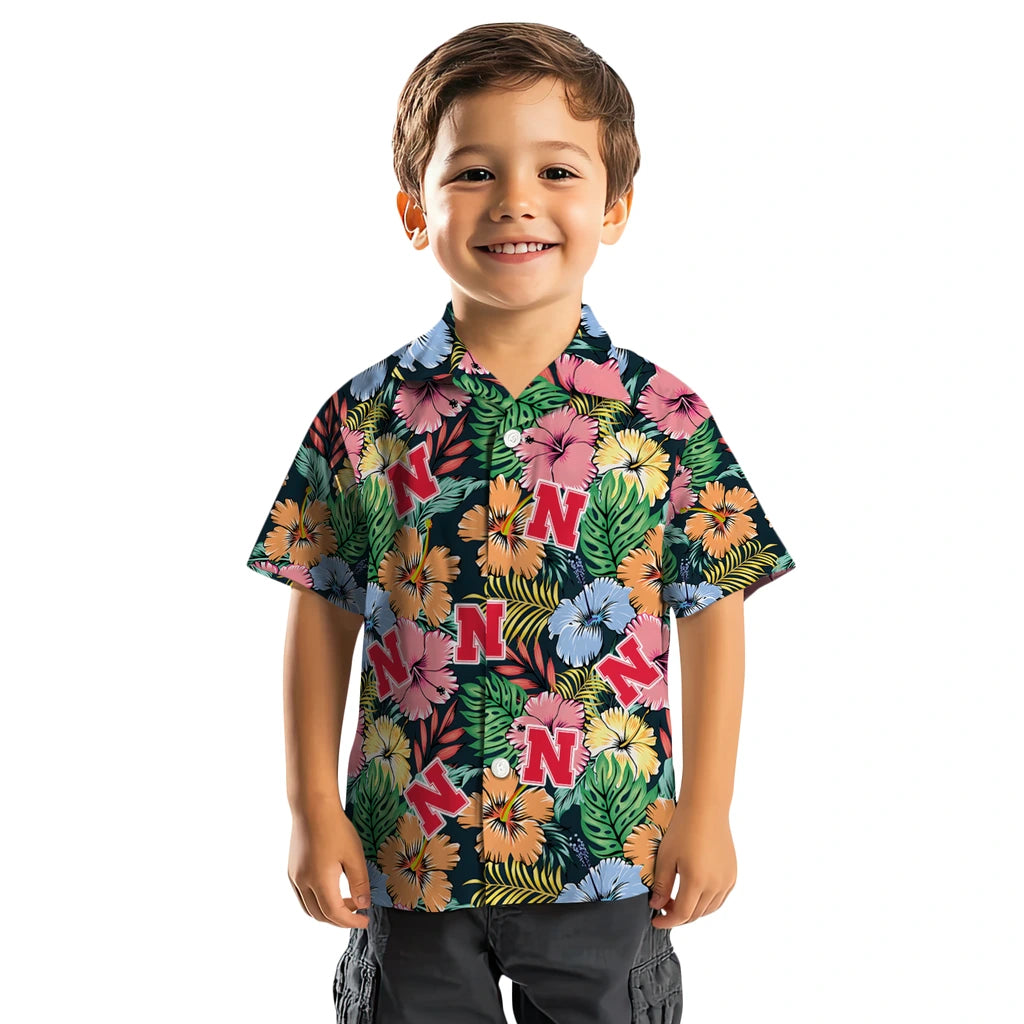Nebraska Cornhuskers Hawaiian Shirt - Brilliant Hibiscus Garden | Hula Hawaiian Shirts