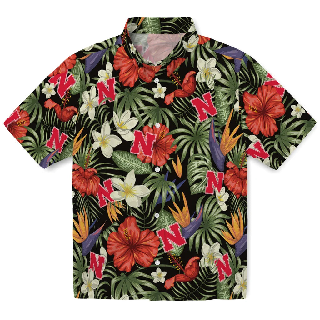Nebraska Cornhuskers Hawaiian Shirt - Hawaii Floral Hibiscus | Hula Hawaiian Shirts