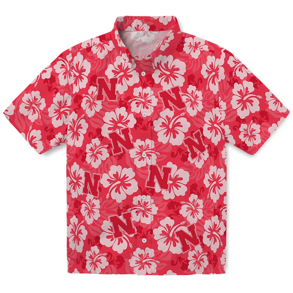 Nebraska Cornhuskers Hawaiian Shirt - Hibiscus Cluster | Hula Hawaiian Shirts