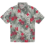 Nebraska Cornhuskers Hawaiian Shirt - Hibiscus Designs | Hula Hawaiian Shirts