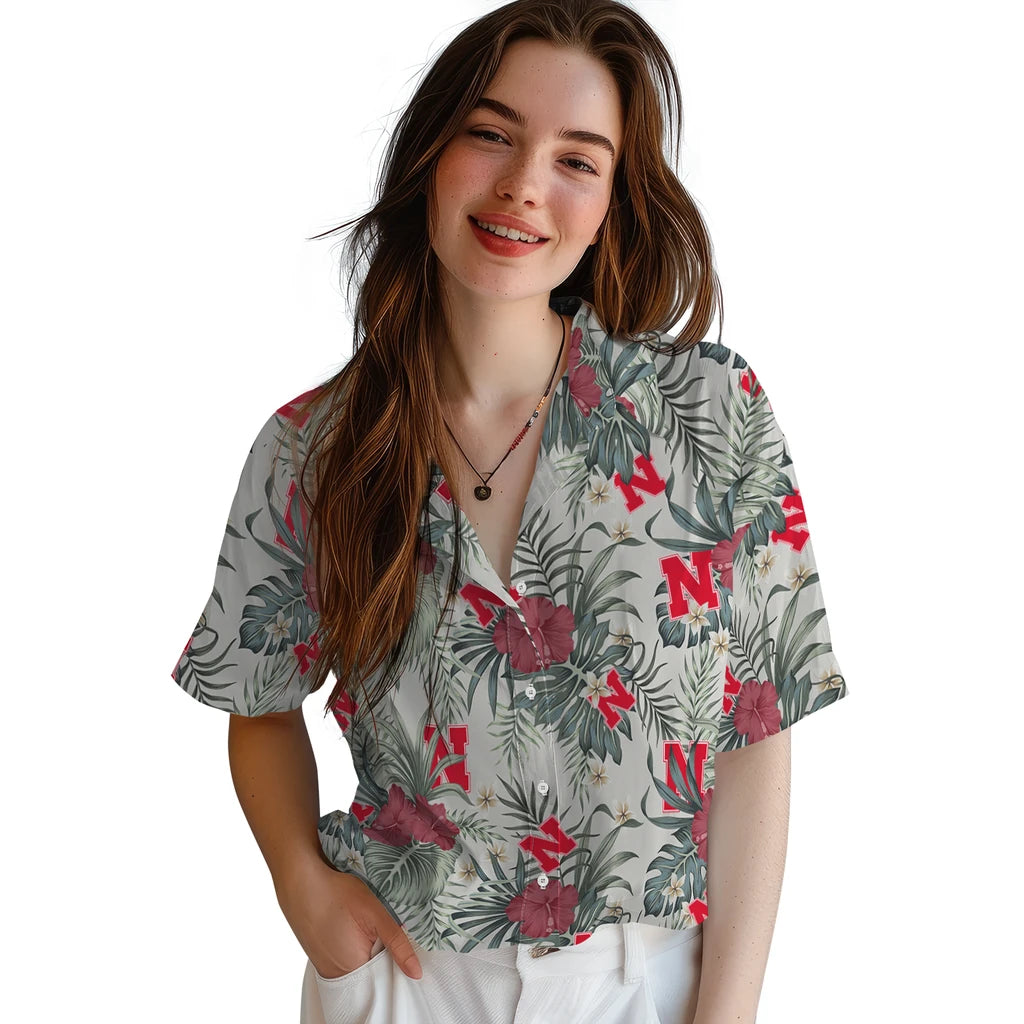 Nebraska Cornhuskers Hawaiian Shirt - Hibiscus Designs | Hula Hawaiian Shirts
