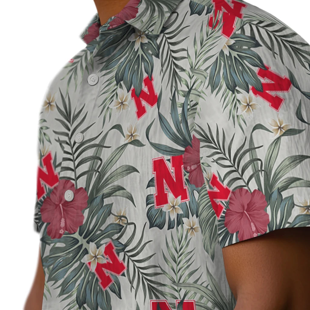 Nebraska Cornhuskers Hawaiian Shirt - Hibiscus Designs | Hula Hawaiian Shirts