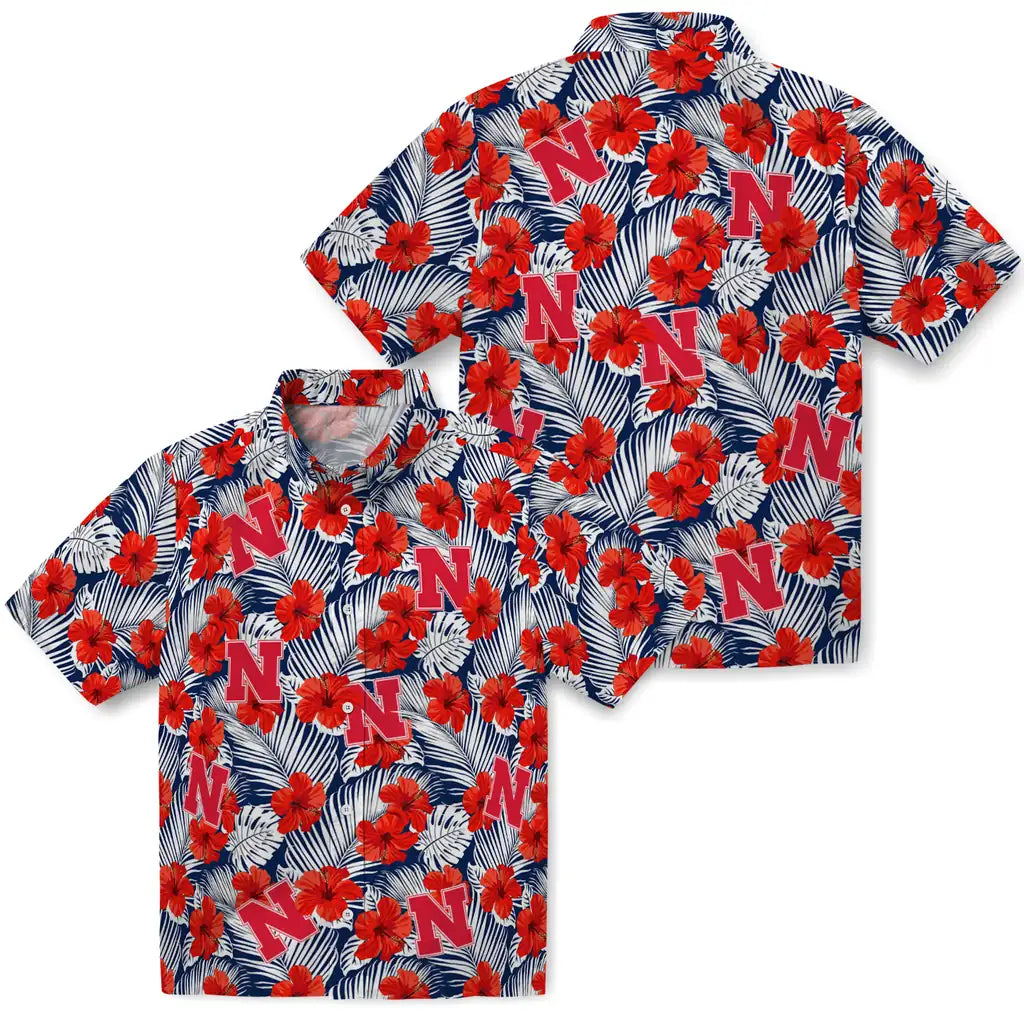Nebraska Cornhuskers Hawaiian Shirt - Hibiscus Fiesta | Hula Hawaiian Shirts