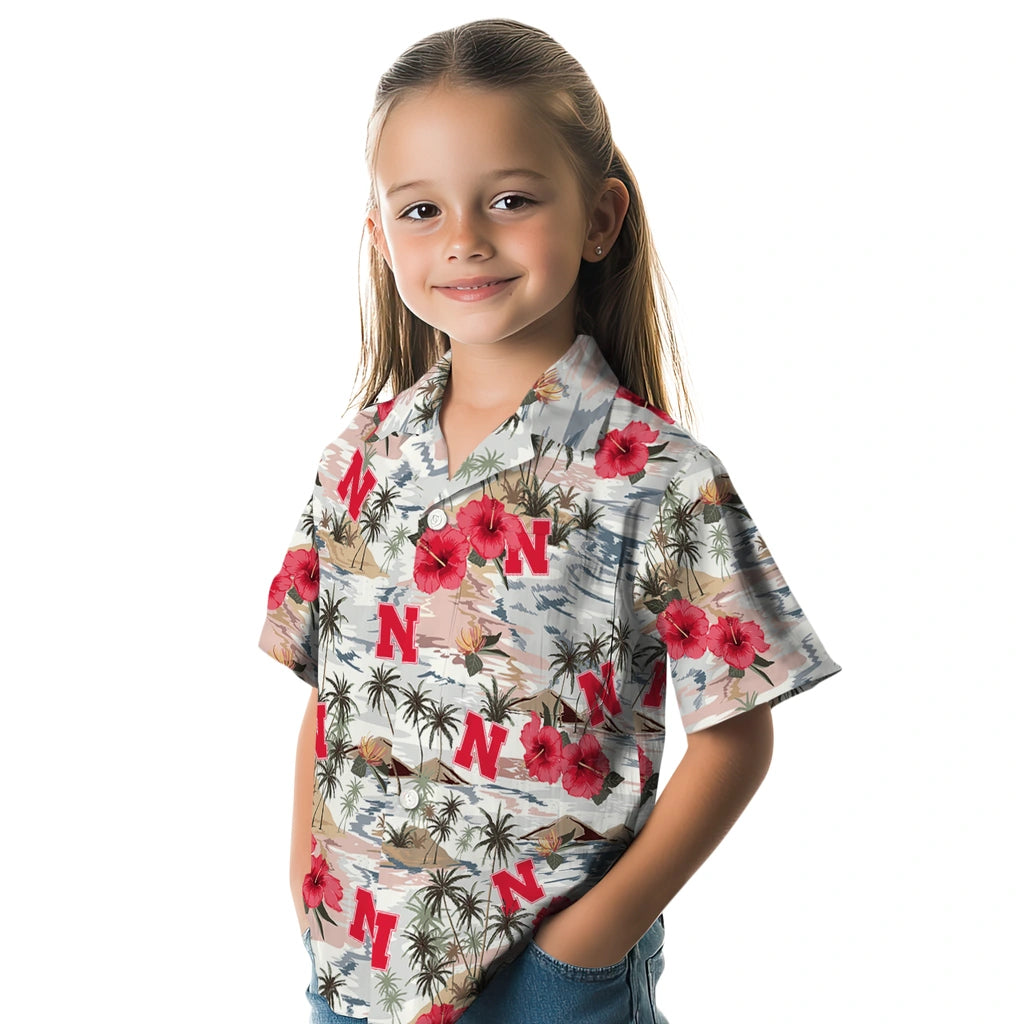 Nebraska Cornhuskers Hawaiian Shirt - Hibiscus Seaside | Hula Hawaiian Shirts